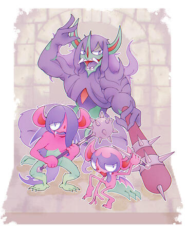 Pkmn Fanart (Impidimp, Morgrem, Grimmsnarl)