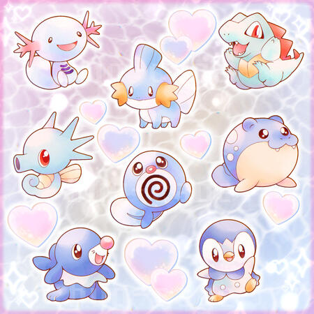 Water Pokemon (Sticker design)