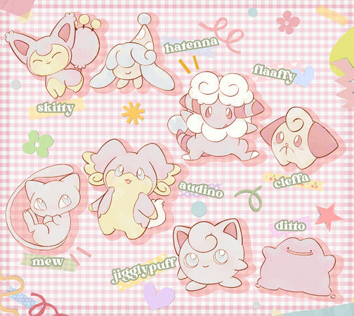 Pink Pokemon (Sticker Design)